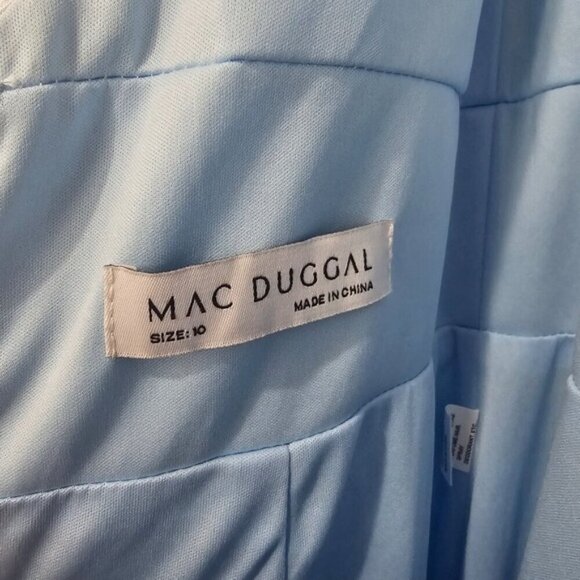 Anthropologie Mac Duggal Sleeveless V-Neck Bow Detail Mermaid Gown - Picture 7 of 7